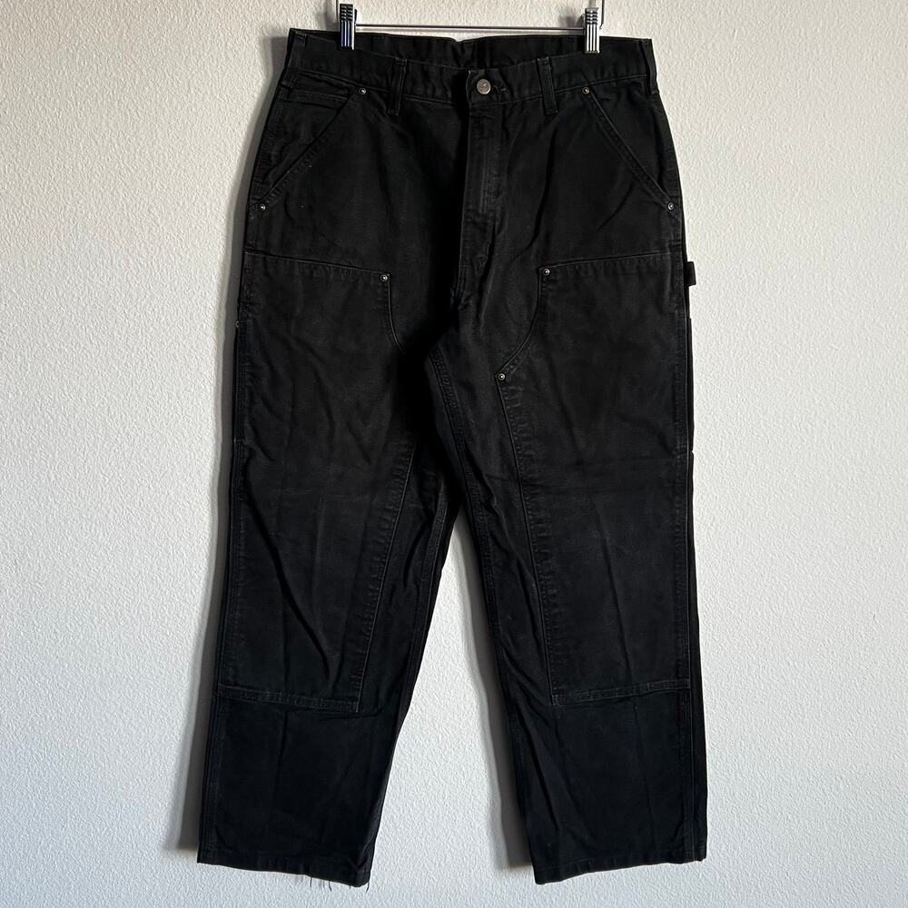 Carhartt B136 BLK black double knee work wear carpenter pants